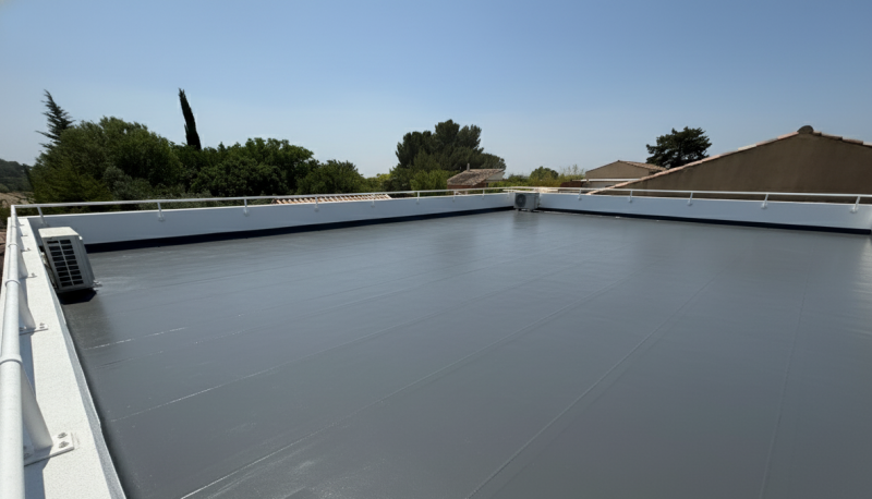 Après travaux d'isolation et étanchéité toit terrasse à Avignonn