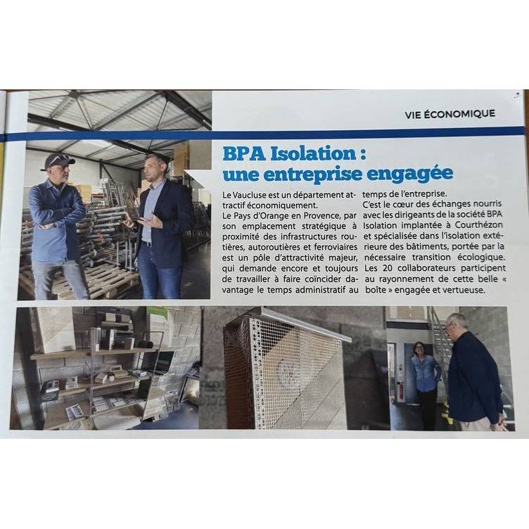 Visite  de M. Nicolas Paget Maire de Courthézon dans nos locaux